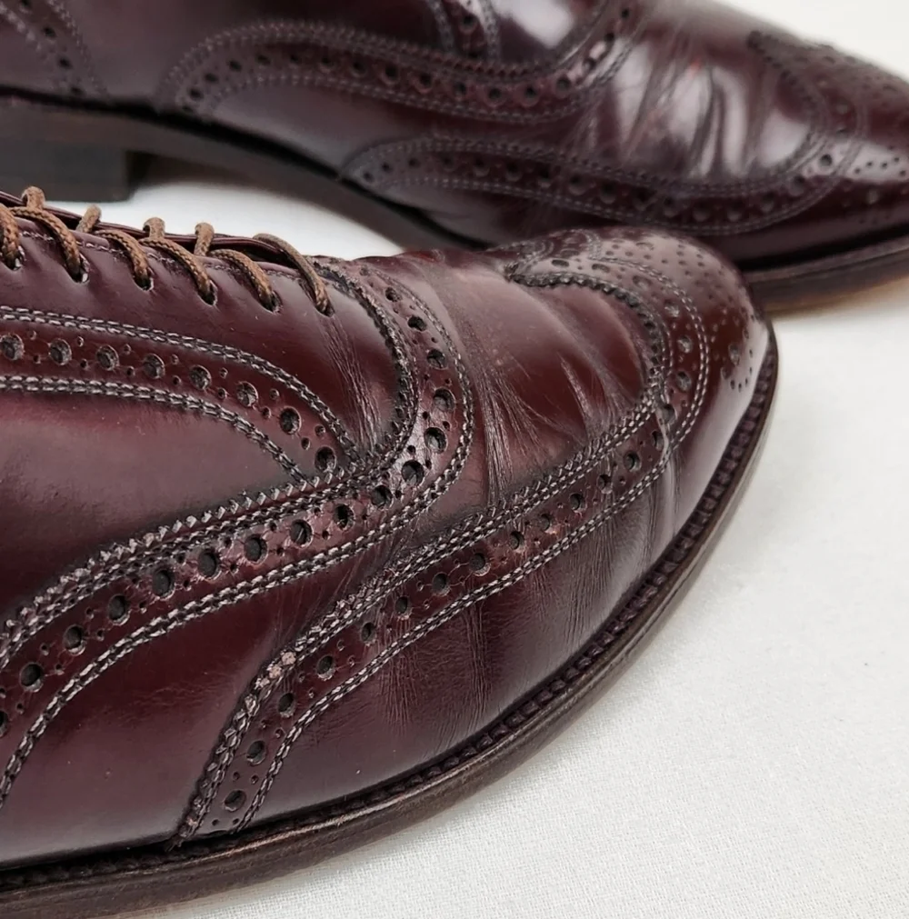 Allen Edmonds McAllister Cognac Leather Oxford Dress Shoes